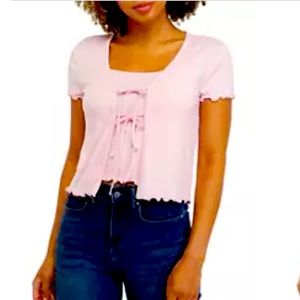 Tie Front Top And Cami Set